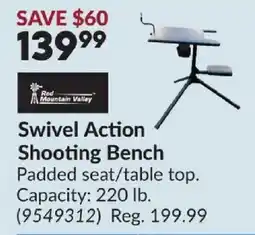 Princess Auto Red Mountain Valley Swivel Action Shooting Bench offer