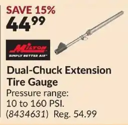 Princess Auto Milton Dual-Chuck Extension Tire Gauge offer
