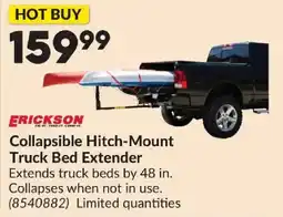Princess Auto Erickson collapsible hitch-mount truck bed extender offer