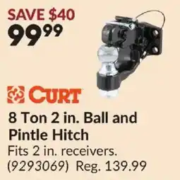 Princess Auto Curt 8 ton 2 in. ball and pintle hitch offer