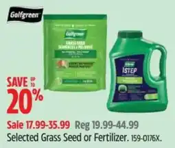 Canadian Tire Golfgreen selected grass seed or fertilizer offer