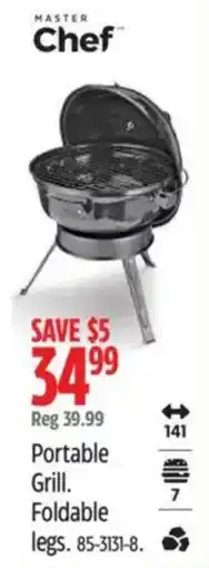 Canadian Tire Master Chef portable grill offer