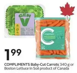 Sobeys Compliments Baby-Cut Carrots or Boston Lettuce offer