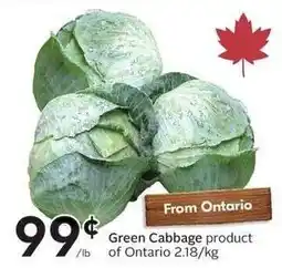 Sobeys Green Cabbage offer