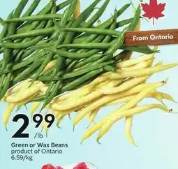 Sobeys Green or Wax Beans offer