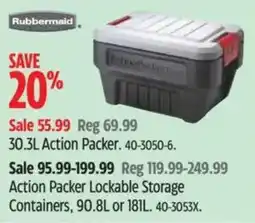 Canadian Tire Rubbermaid Action Packer offer