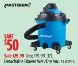 Canadian Tire Mastervac detachable blower wet/dry vac offer