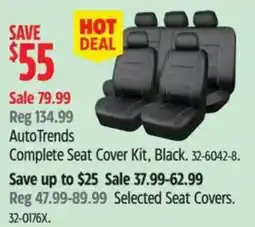 Canadian Tire Autotrends complete seat cover kit black offer