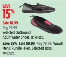 Canadian Tire Outbound adult water shoes offer