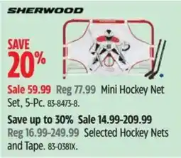 Canadian Tire Sherwood Mini Hockey Net Set offer