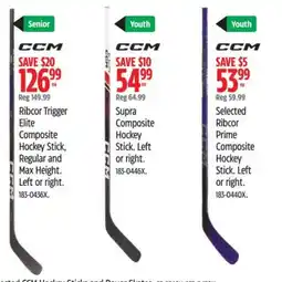 Canadian Tire Ccm ribcor trigger elite composite hockey stick offer