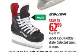 Canadian Tire Bauer vapor x250 hockey skate offer