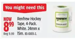 Canadian Tire Renfrew Hockey Tape offer