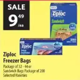 Co-op Ziploc freezer bags offer