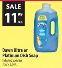 Co-op Dawn Ultra or Platinum Dish Soap offer
