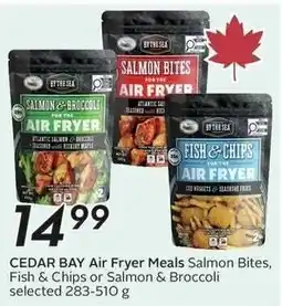 Sobeys Cedar Bay Air Fryer Meals Salmon Bites, Fish & Chips or Salmon & Broccoli offer