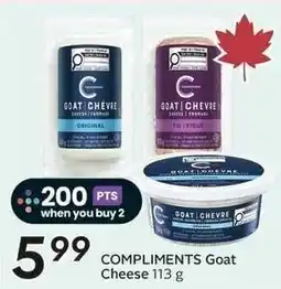 Sobeys Compliments Goat Cheese offer