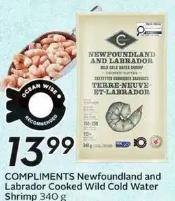 Sobeys Newfoundland and Labrador Cooked Wild Cold Water Shrimp offer