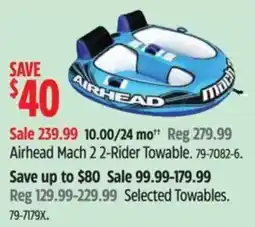 Canadian Tire Airhead Mach 2 2-Rider Towable offer