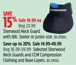 Canadian Tire Sherwood neck guard with bib offer
