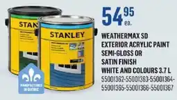 Canac Stanley weathermax sd exterior acrylic paint offer