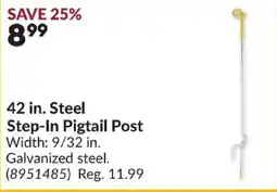 Princess Auto Steel Step-In Pigtail Post offer