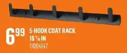 Canac 5-hook coat rack offer