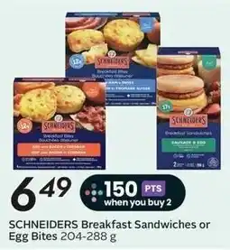 Sobeys Schneiders breakfast sandwiches or egg bites offer