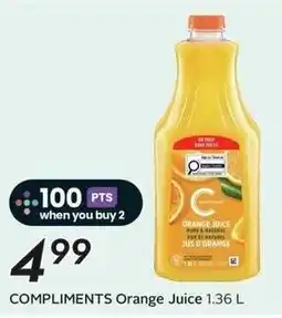Sobeys Compliments Orange Juice offer