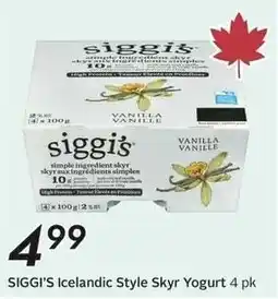 Sobeys Siggi's Icelandic Style Skyr Yogurt offer
