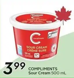 Sobeys Compliments Sour Cream offer