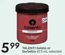 Sobeys Talenti Gelato or Sorbetto offer