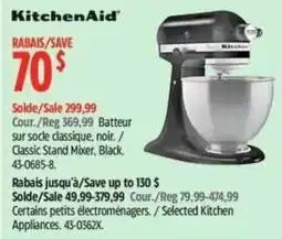 Canadian Tire KitchenAid classic stand mixer black offer