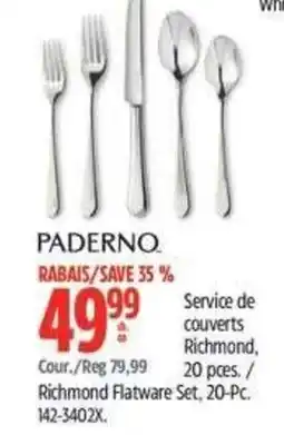 Canadian Tire Paderno Richmond Flatware Set offer