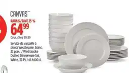 Canadian Tire Canvas westbrooke dotted dinnerware set white offer
