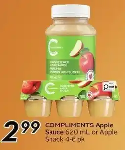 Sobeys Compliments Apple Sauce or Apple Snack offer