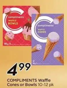 Sobeys Compliments Waffle Cones or Bowls offer