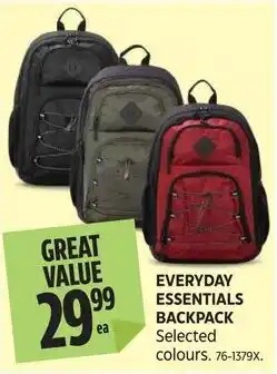 Canadian Tire Everyday Essentials Backpack offer