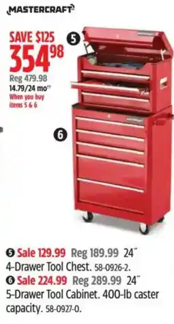 Canadian Tire Mastercraft 4-Drawer Tool Chest offer
