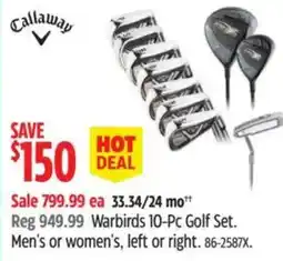 Canadian Tire Callaway Warbirds 10-Pc Golf Set offer