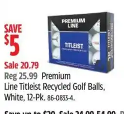 Canadian Tire Titleist premium line recycled golf balls offer