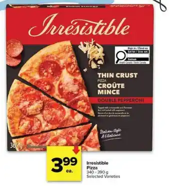 Irresistible pizza thin crust croûte mince double pepperoni