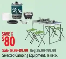 Canadian Tire Selected Camping Equipment offer