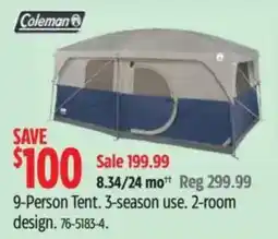 Canadian Tire Coleman 9-Person Tent offer