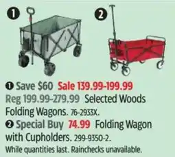 Canadian Tire Selected Woods Folding Wagons offer