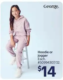 Walmart George hoodie or jogger offer