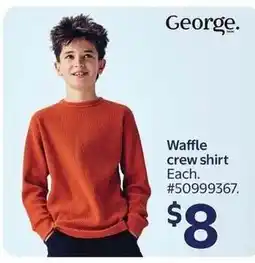 Walmart George waffle crew shirt offer