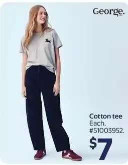 Walmart George cotton tee offer