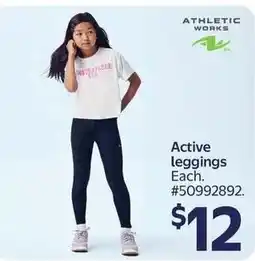 Walmart Athletic Works Active leggings offer