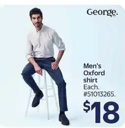 Walmart George men's oxford shirt offer